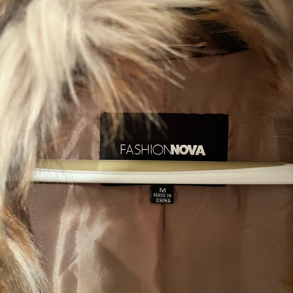 Fashion Nova Faux Fur Coat (like-new) - Picture 2 of 3